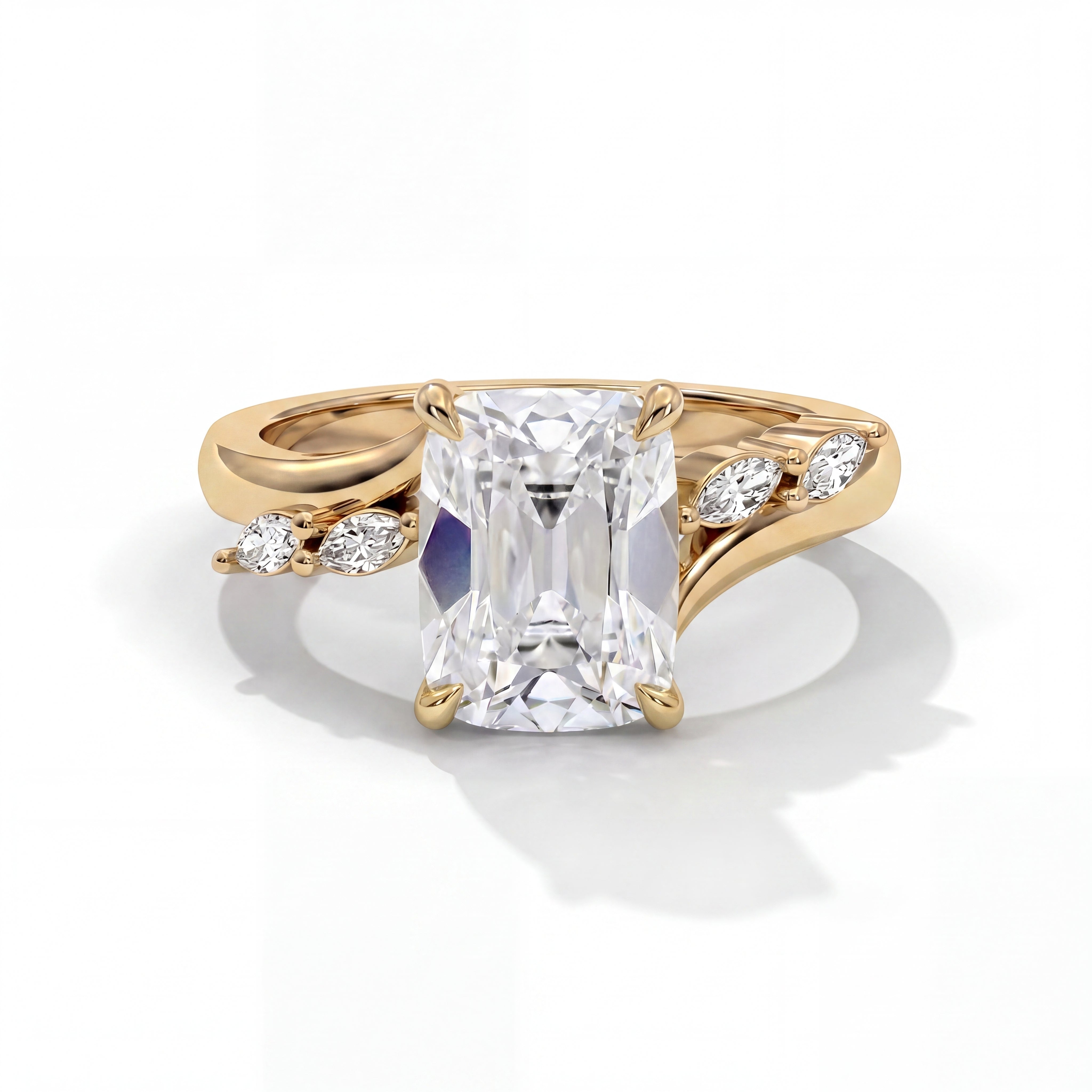 14k Yellow Gold / Antique Cuts