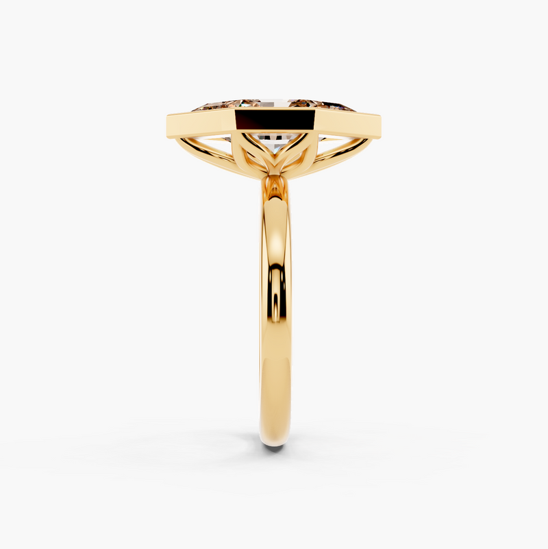 Floral Bezel Champagne Setting