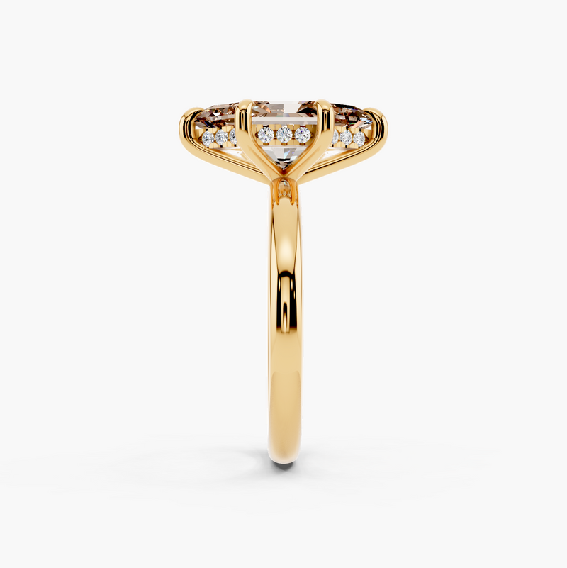 Venetian Hidden Halo Champagne Setting