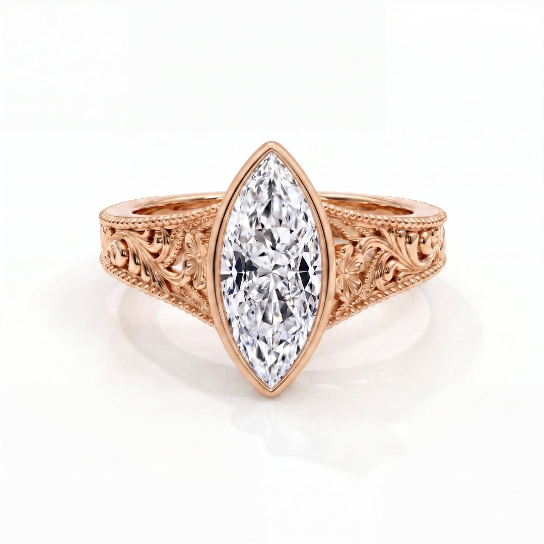 Sony Setting - Marquise - Rose Gold - Front