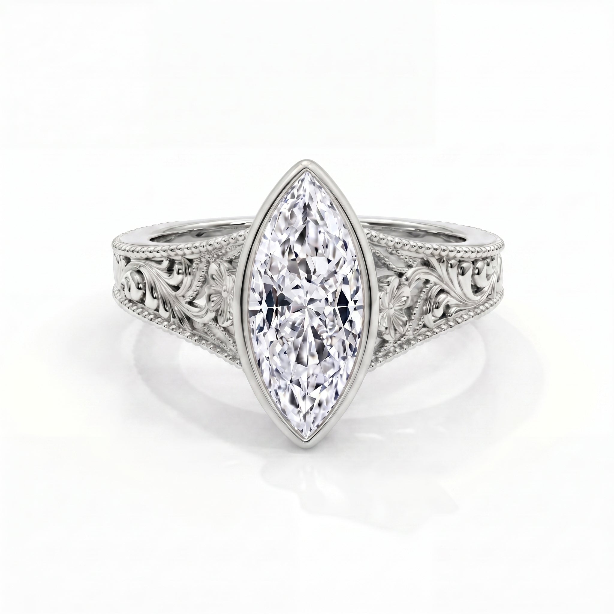 14k Yellow Gold / Marquise