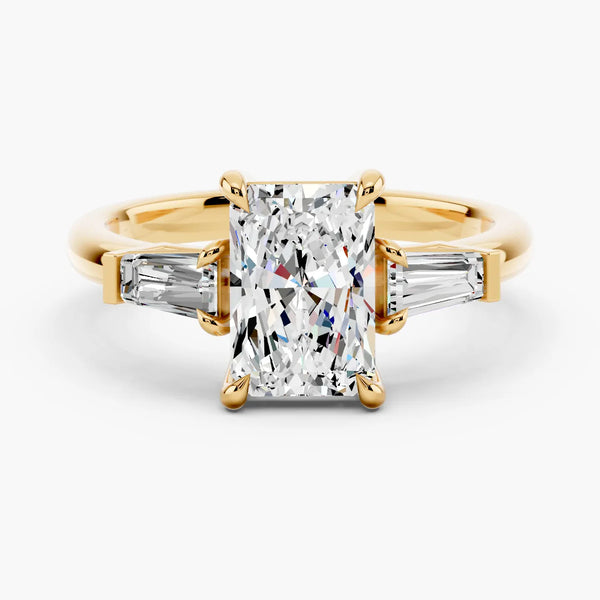 Three Stone Tapered Baguette Diamond Setting