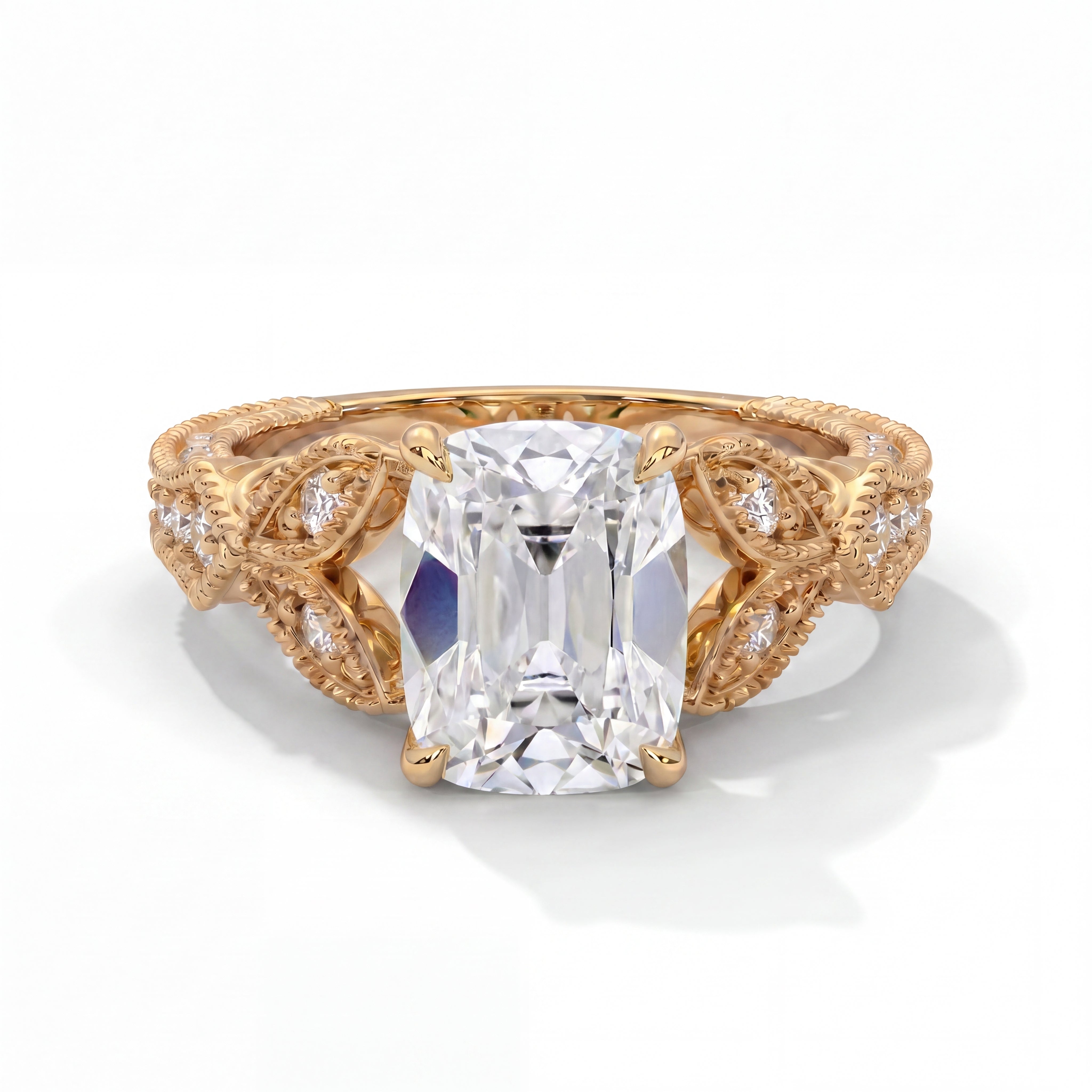 14k Yellow Gold / Antique Cuts
