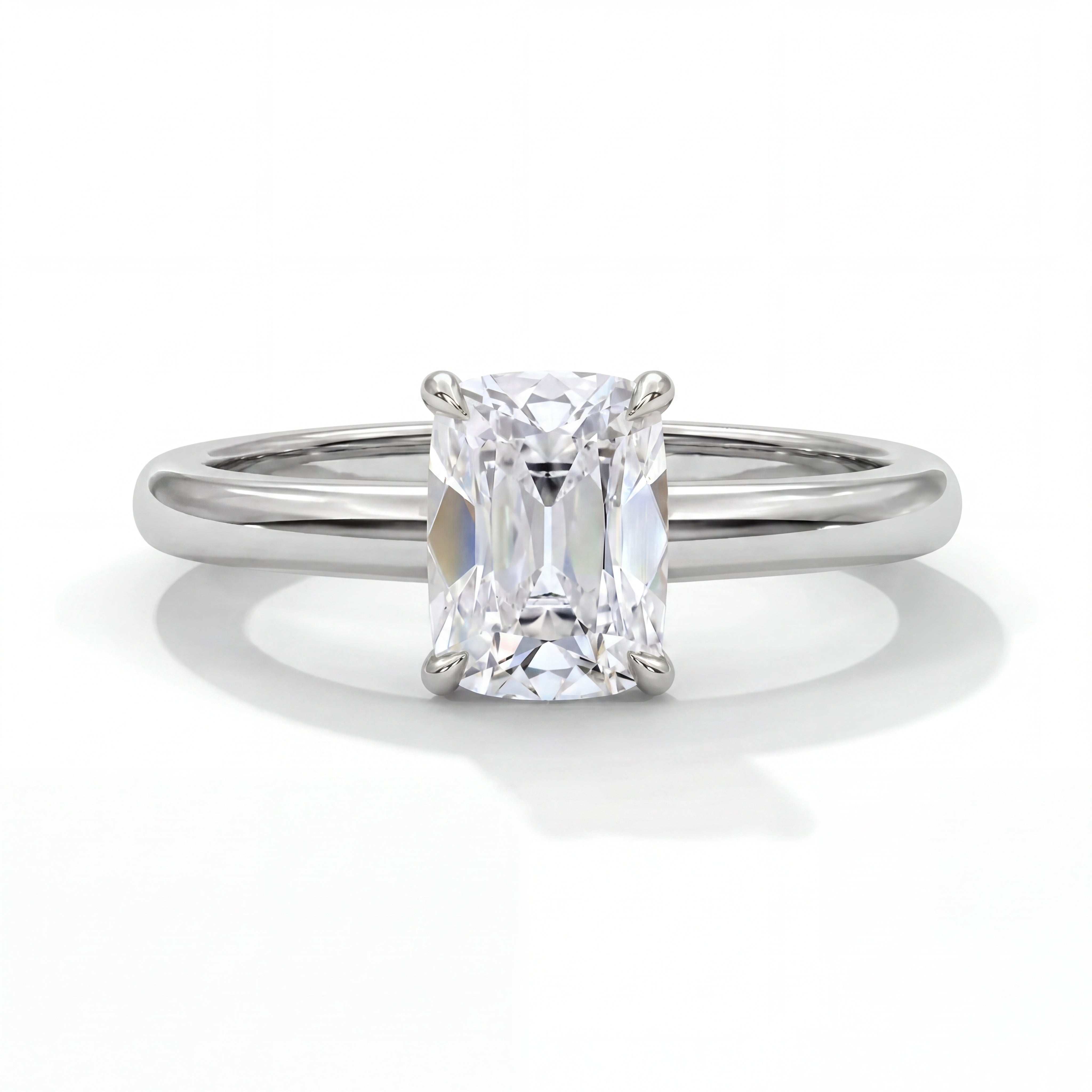 14k White Gold / Antique Cuts