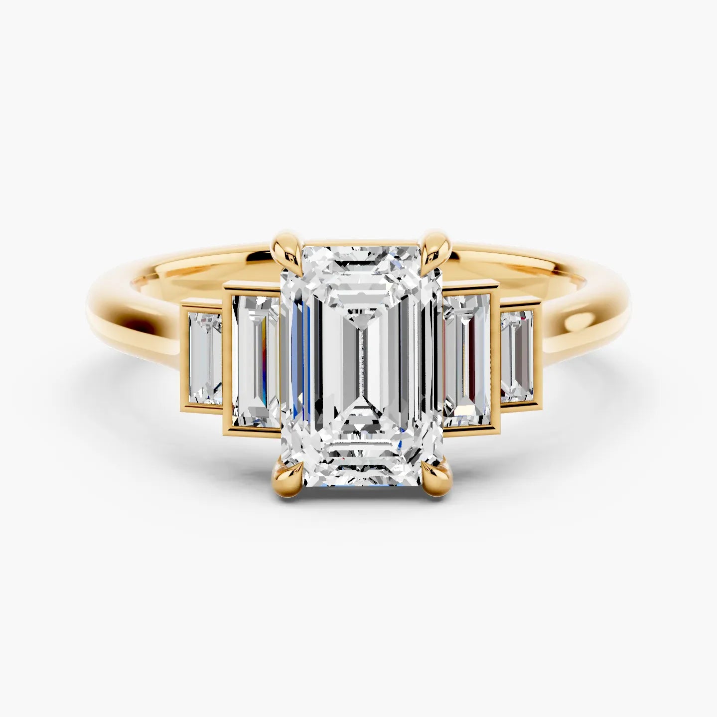 14k Yellow Gold / Emerald