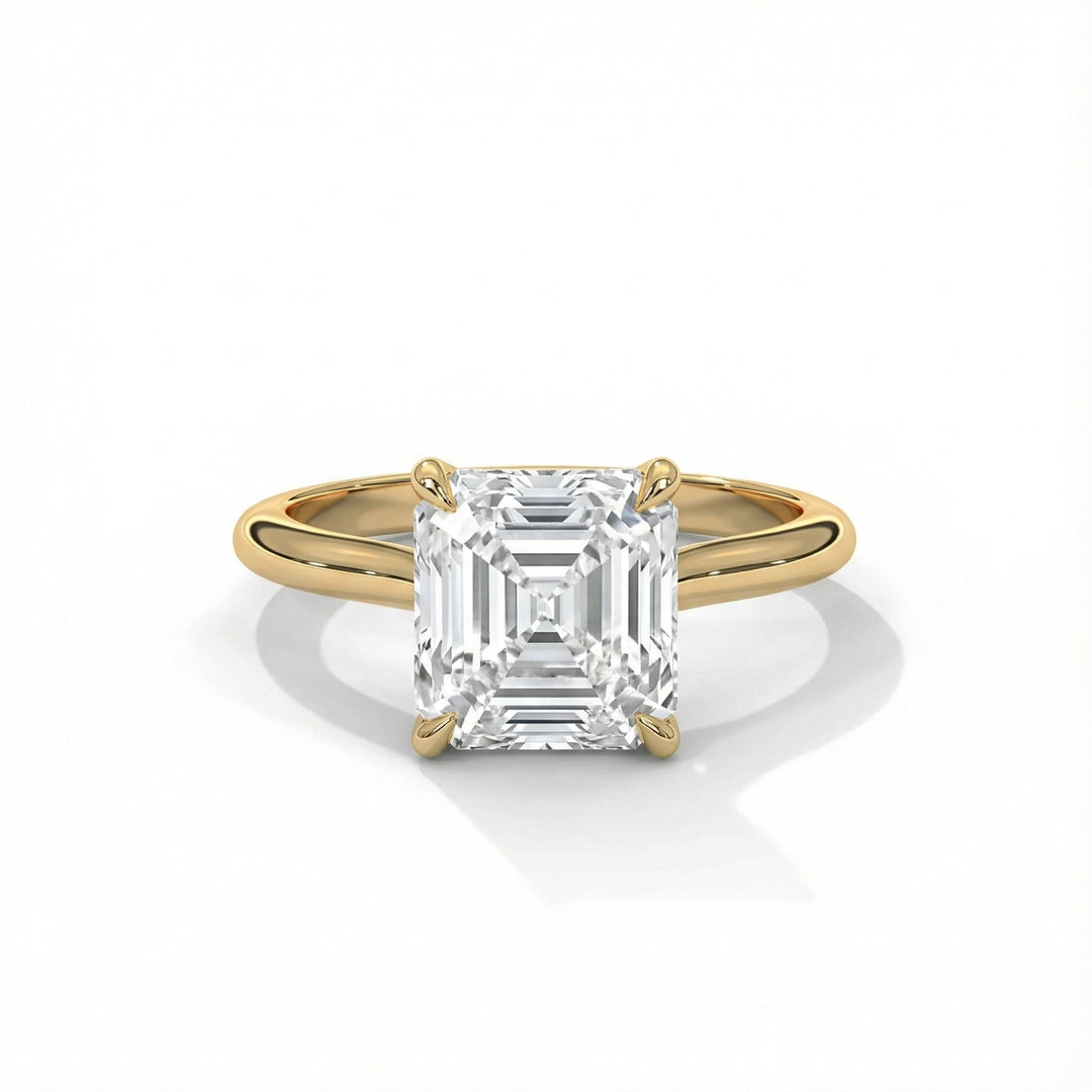 Solstice Tulip Asscher 14K Yellow Gold front