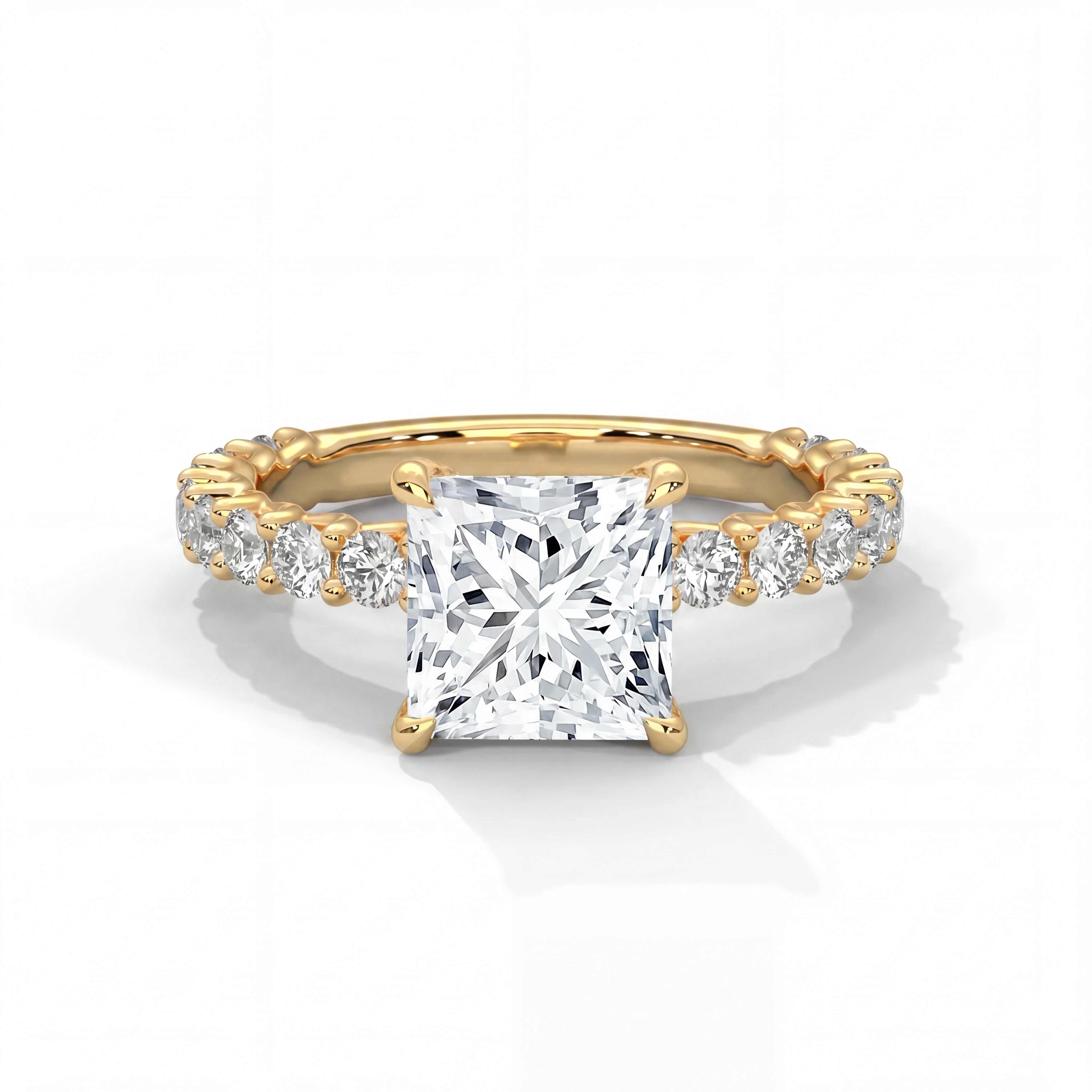 14k Yellow Gold / Princess