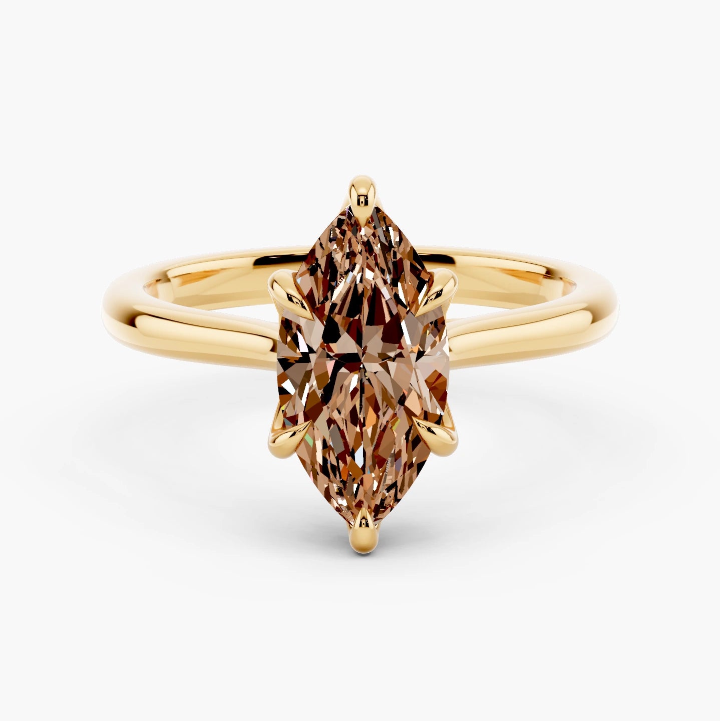 14k Yellow Gold / Marquise
