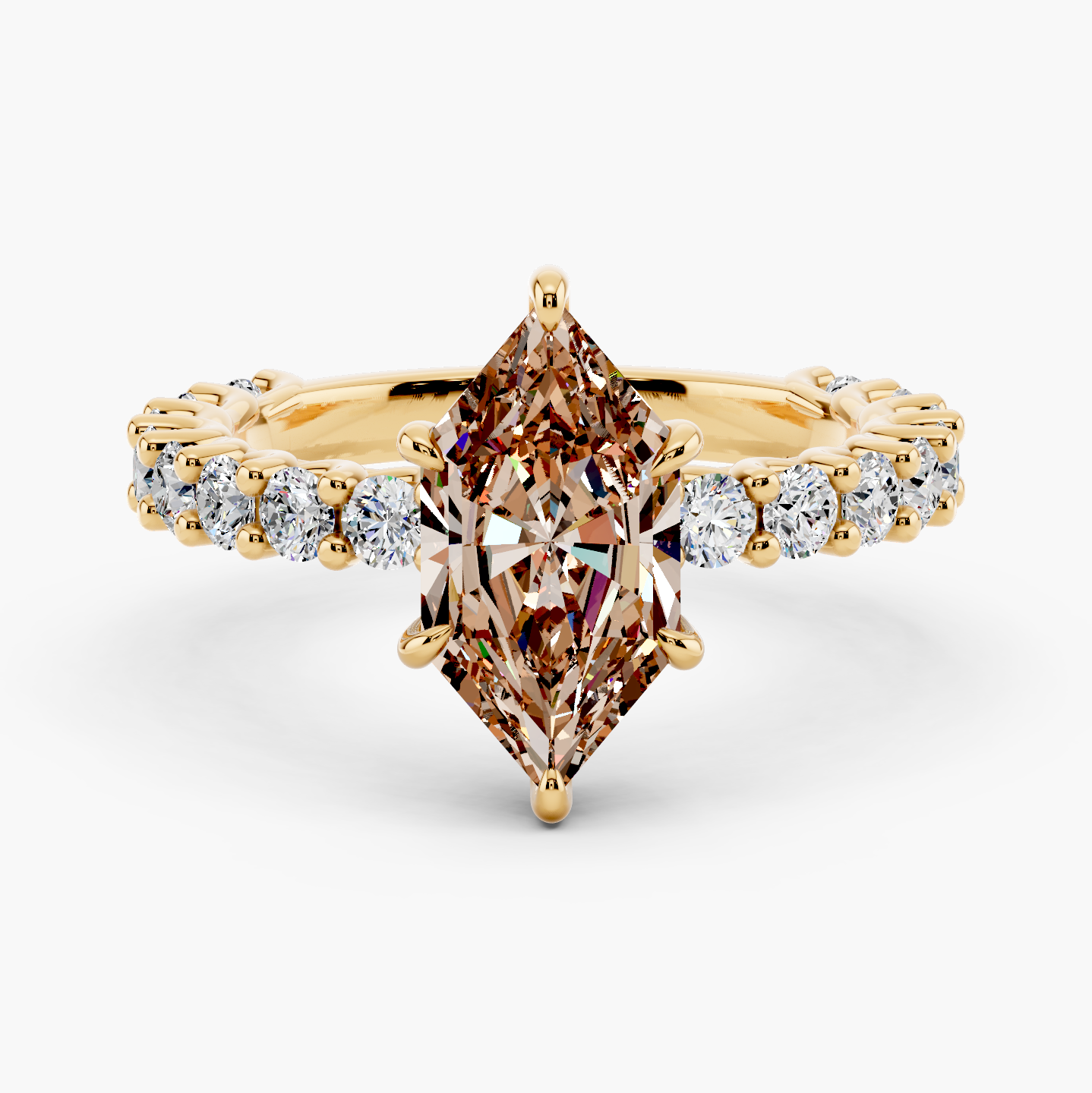 14k Yellow Gold / Dutch Marquise