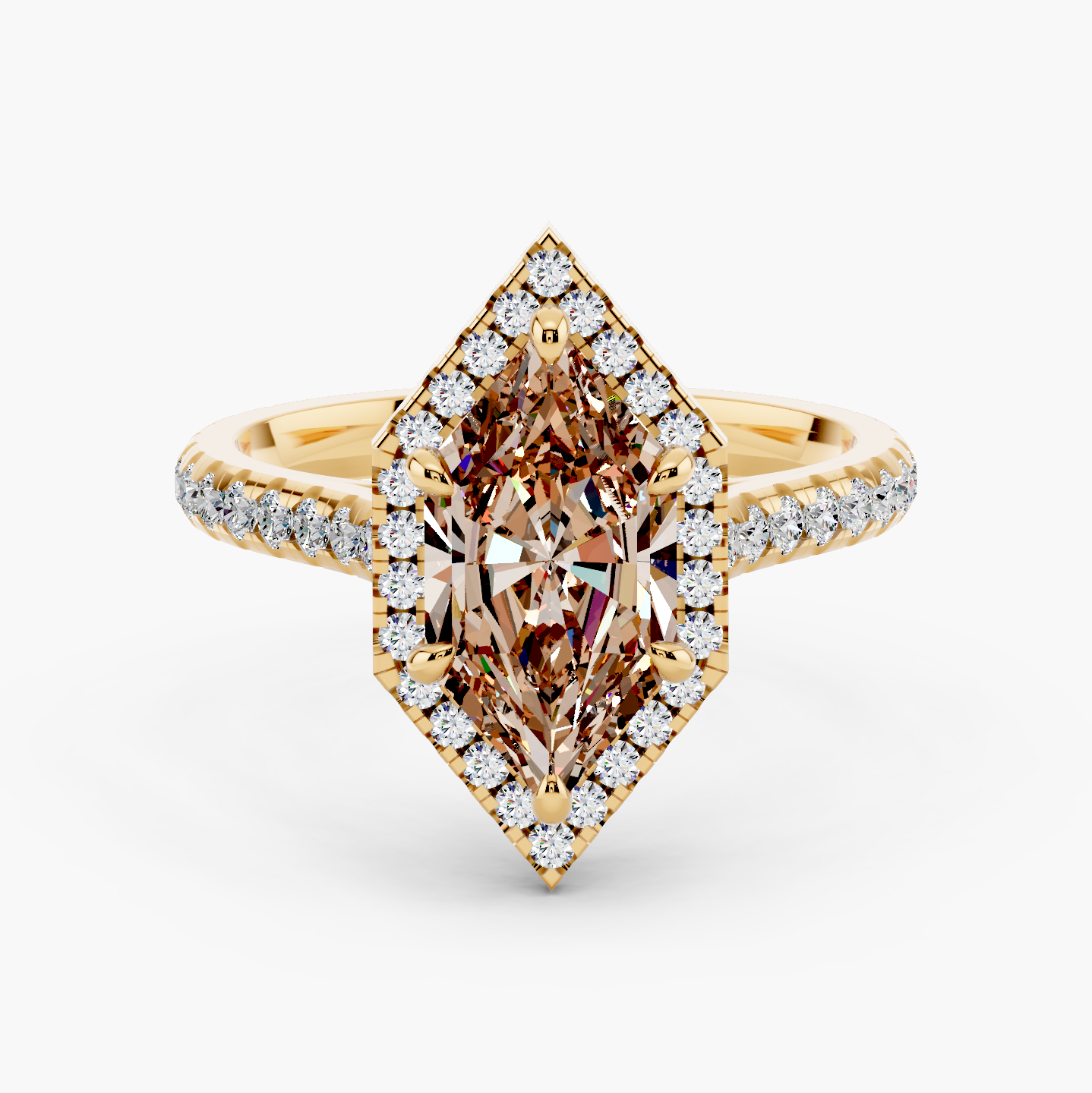 14k Yellow Gold / Dutch Marquise