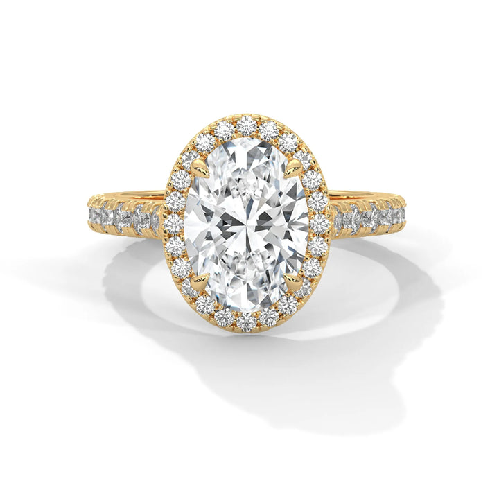 A Crystal Setting diamond set in 14k yellow gold, this engagement ring radiates sophistication and everlasting love.