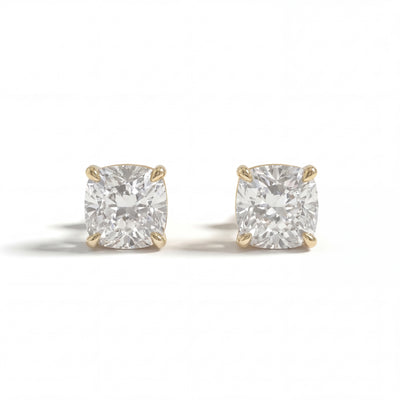 Cushion Diamond Stud Earrings - 0.5ctw