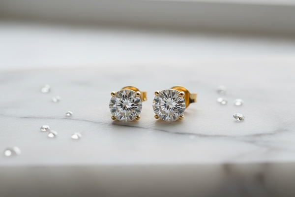 Classic lab-grown diamond stud earrings with timeless brilliance