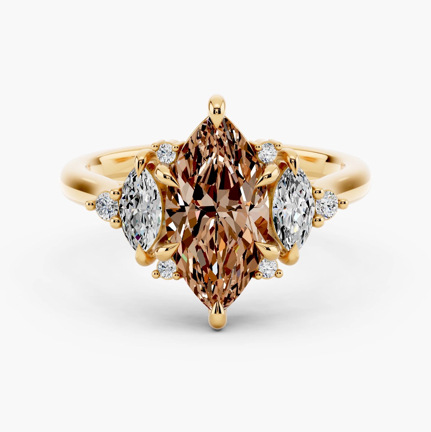 14k Yellow Gold / Marquise