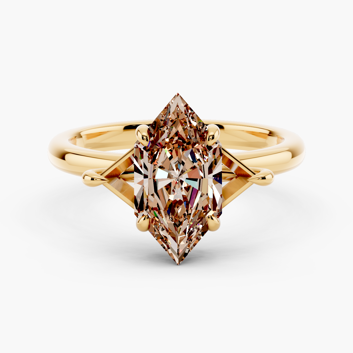 14k Yellow Gold / Dutch Marquise