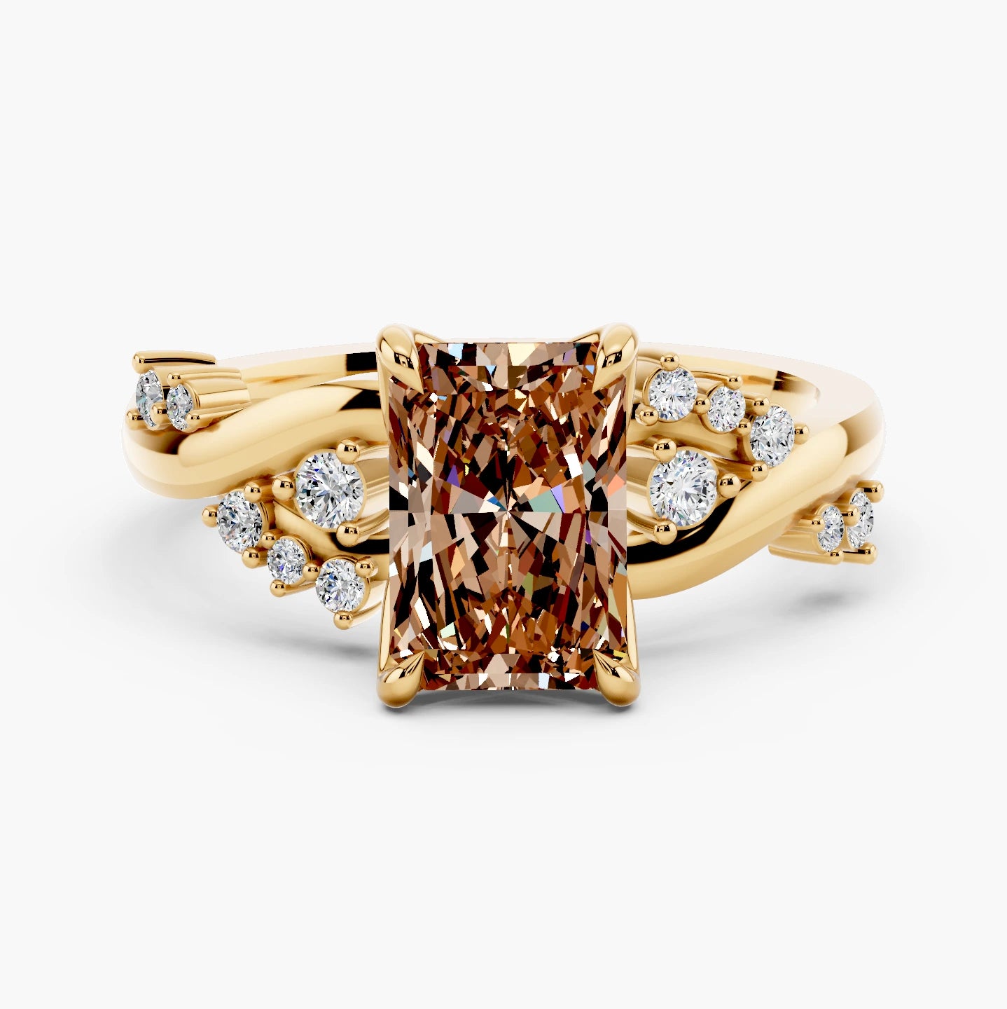 14k Yellow Gold / Radiant