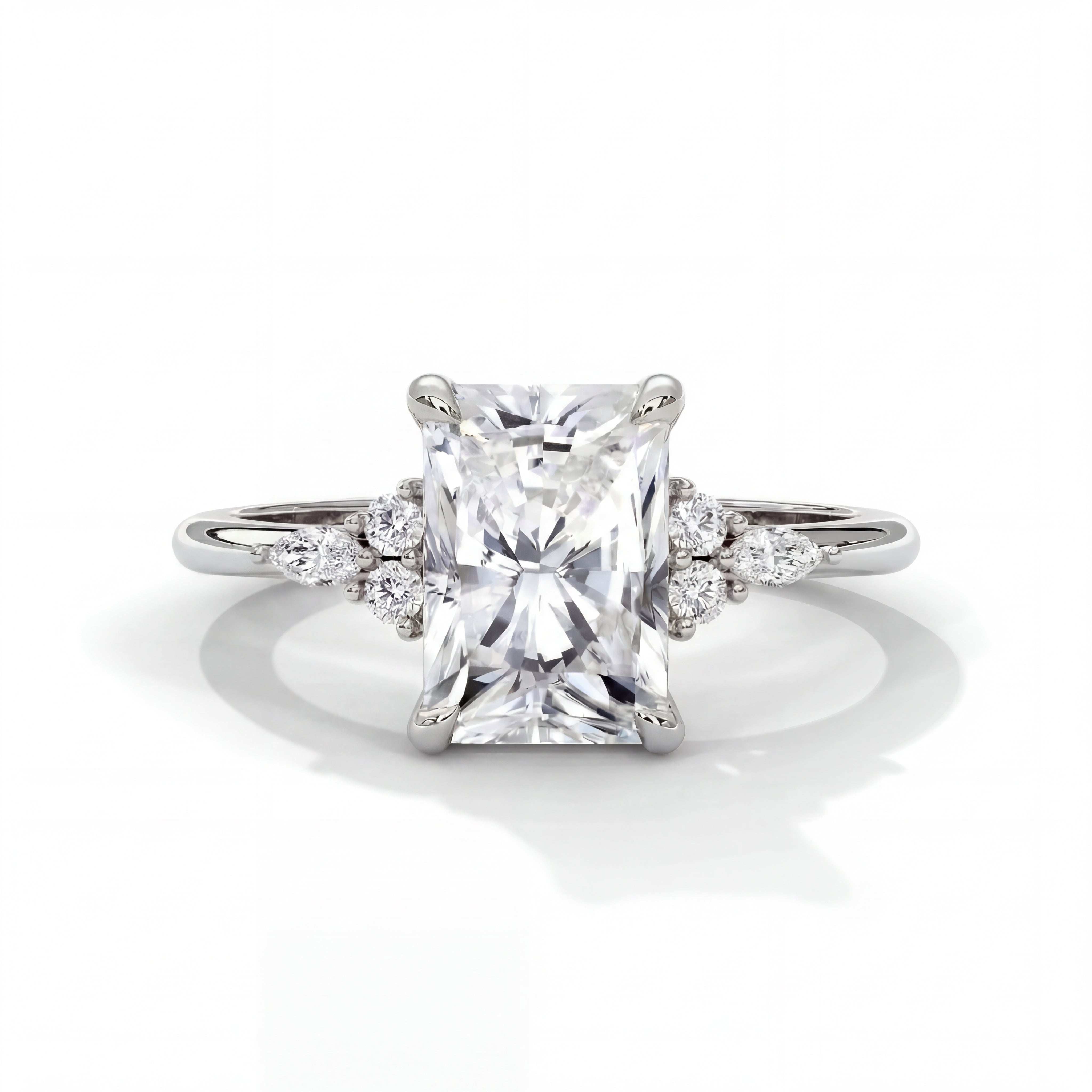 14k White Gold / Radiant