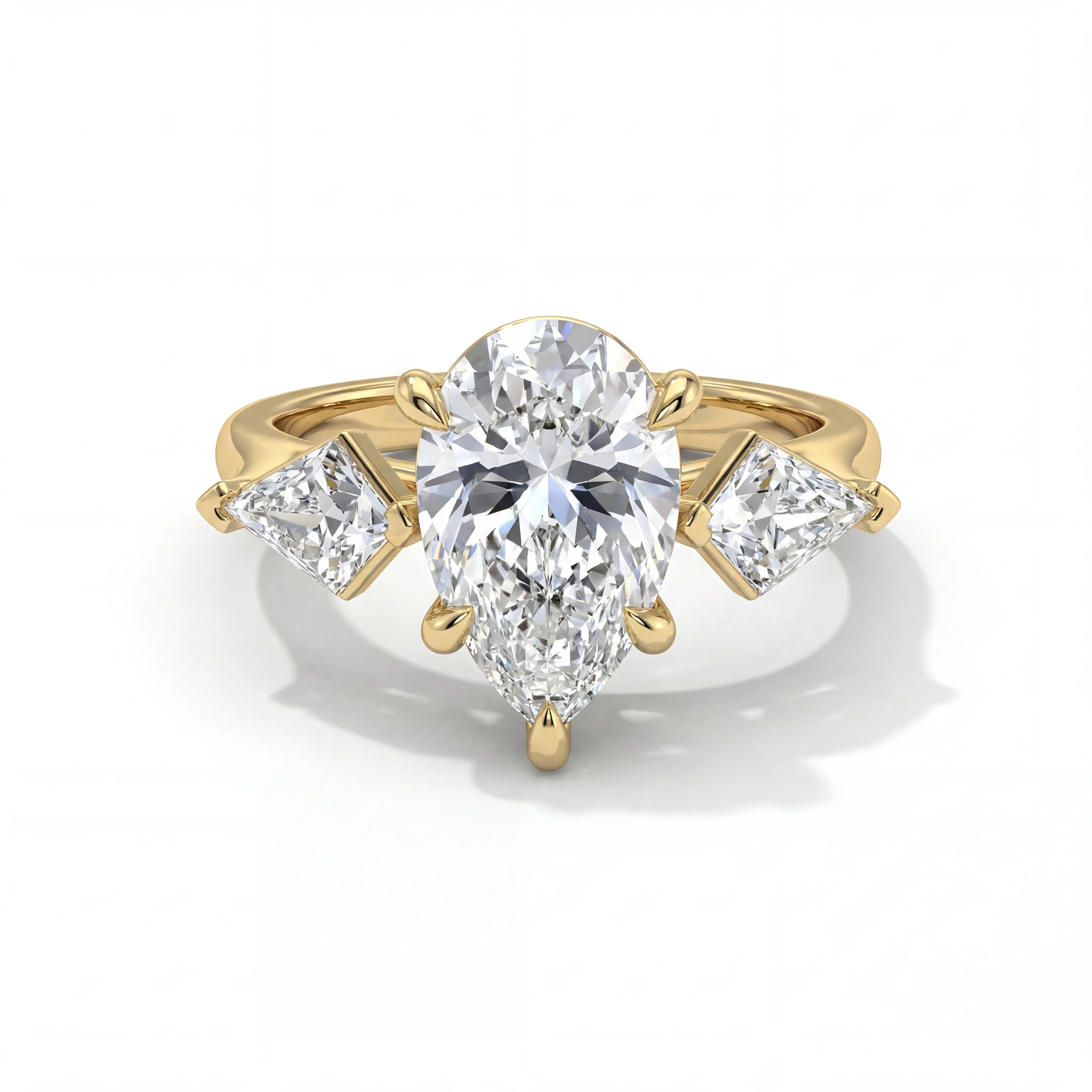 14k Yellow Gold / Pear