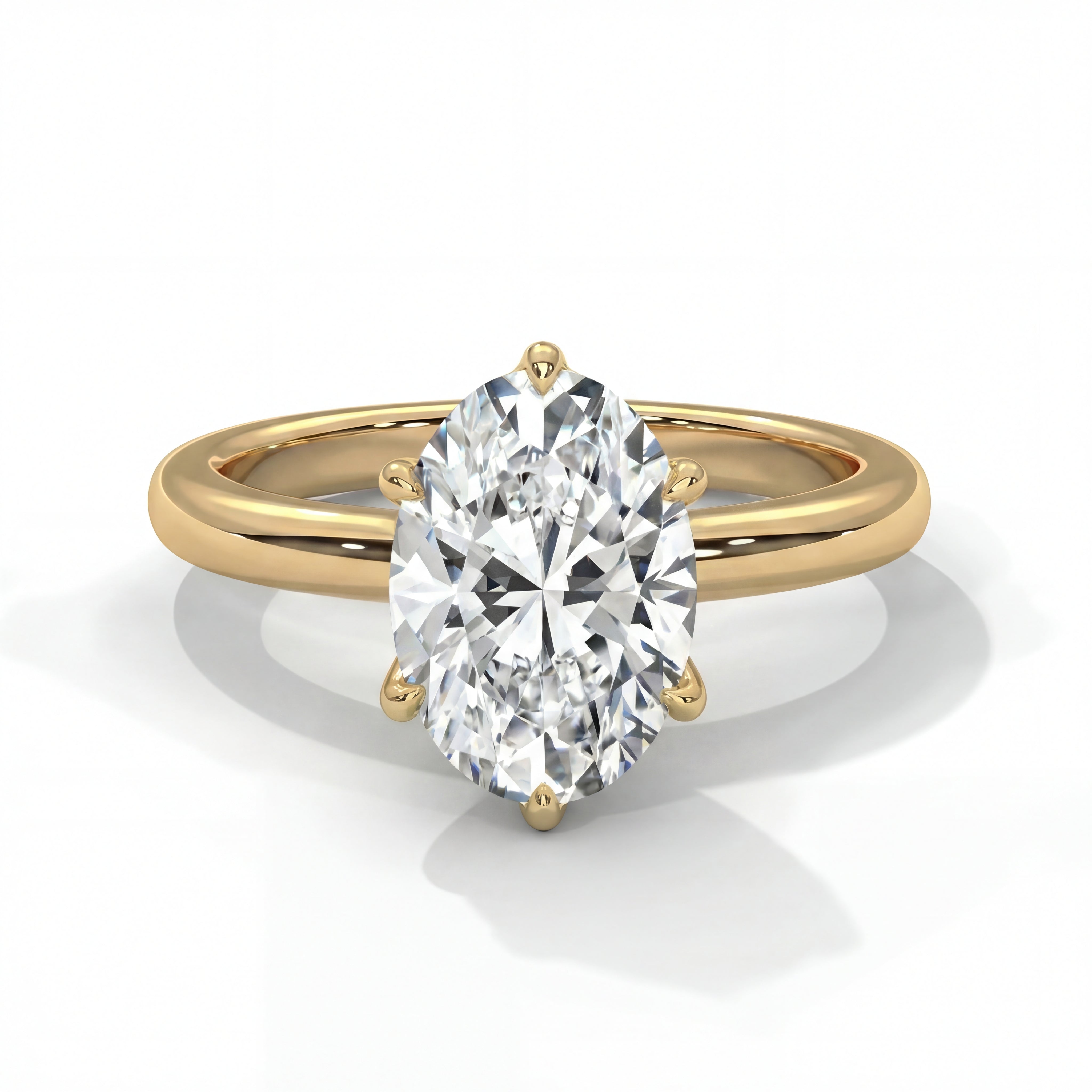 14k Yellow Gold / Round