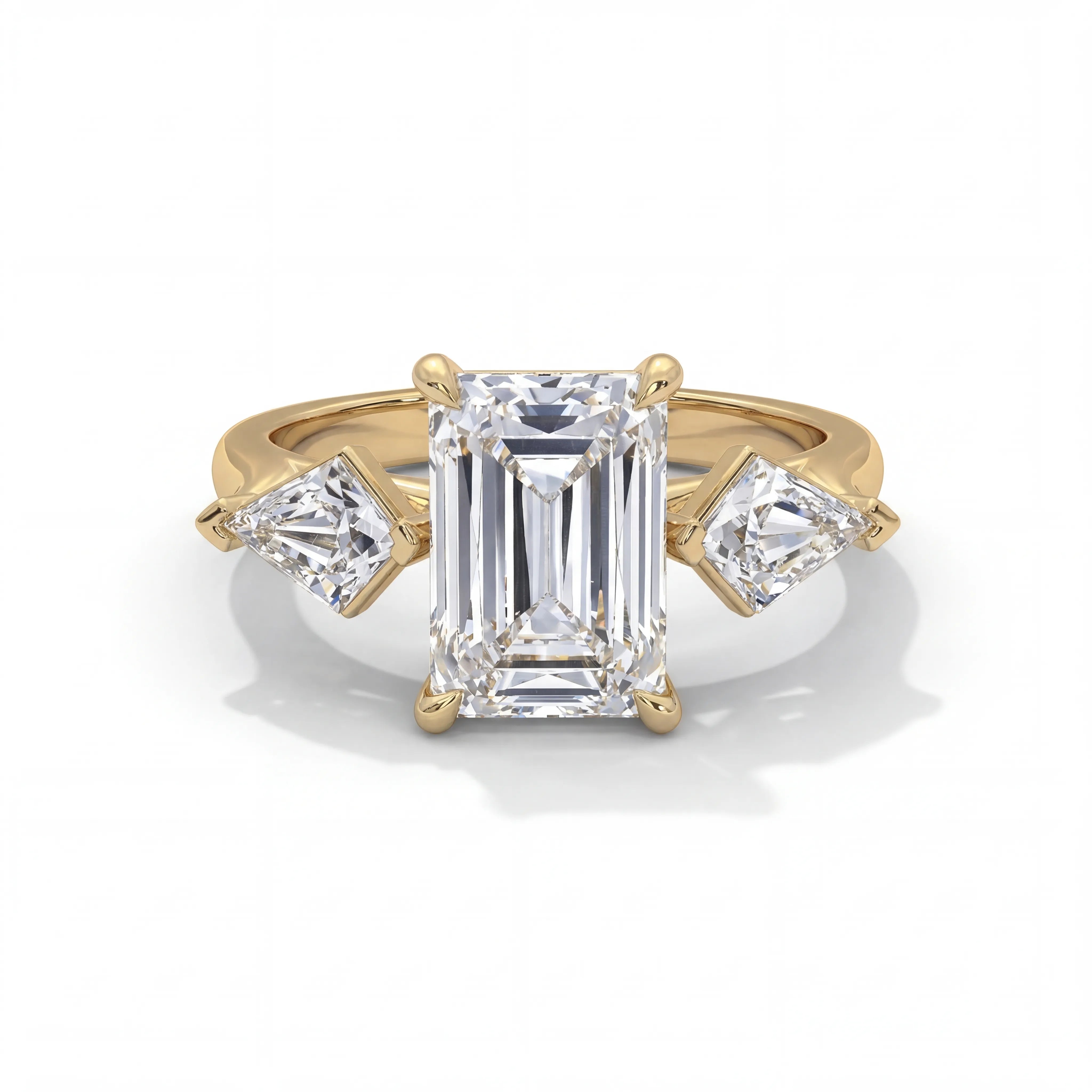 14k Yellow Gold / Radiant