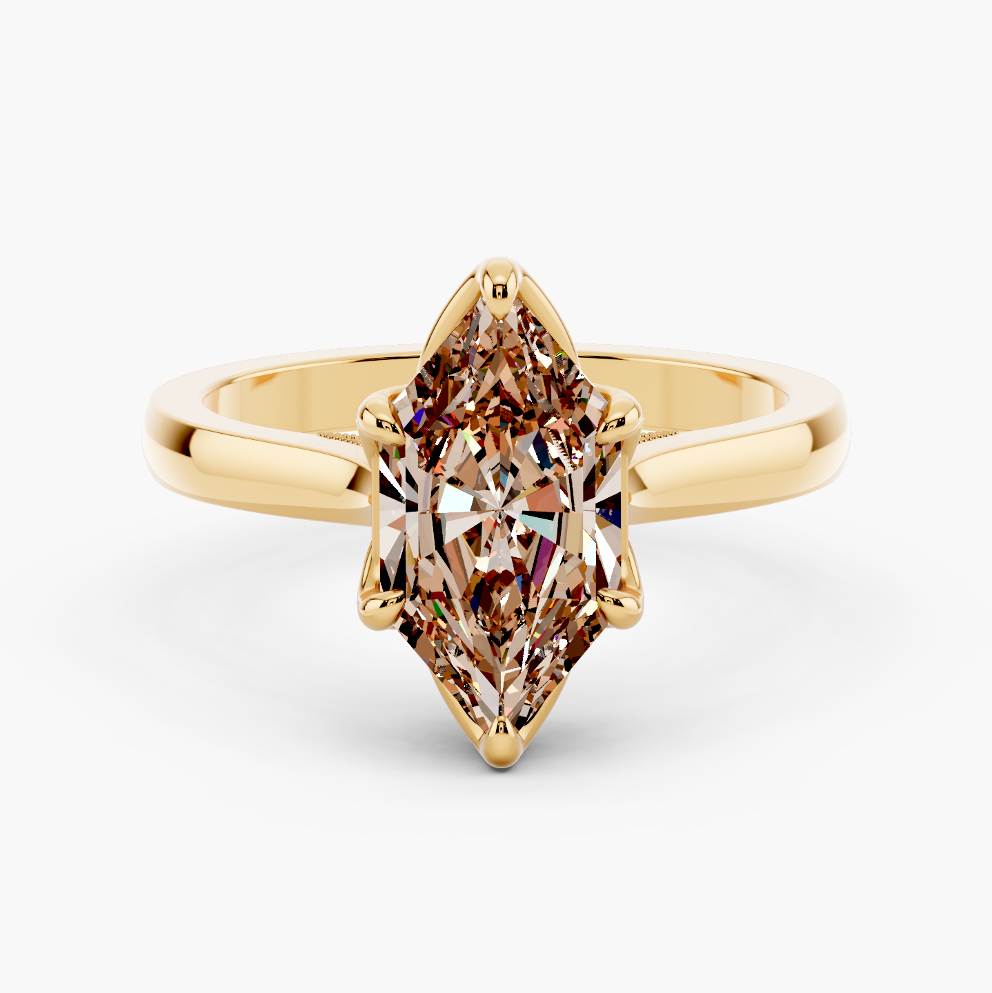 14k Yellow Gold / Dutch Marquise
