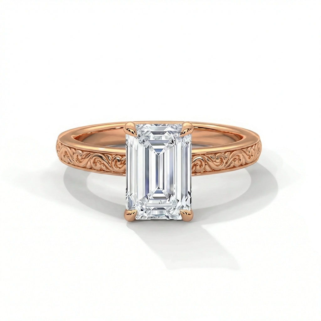 14k Yellow Gold / Emerald