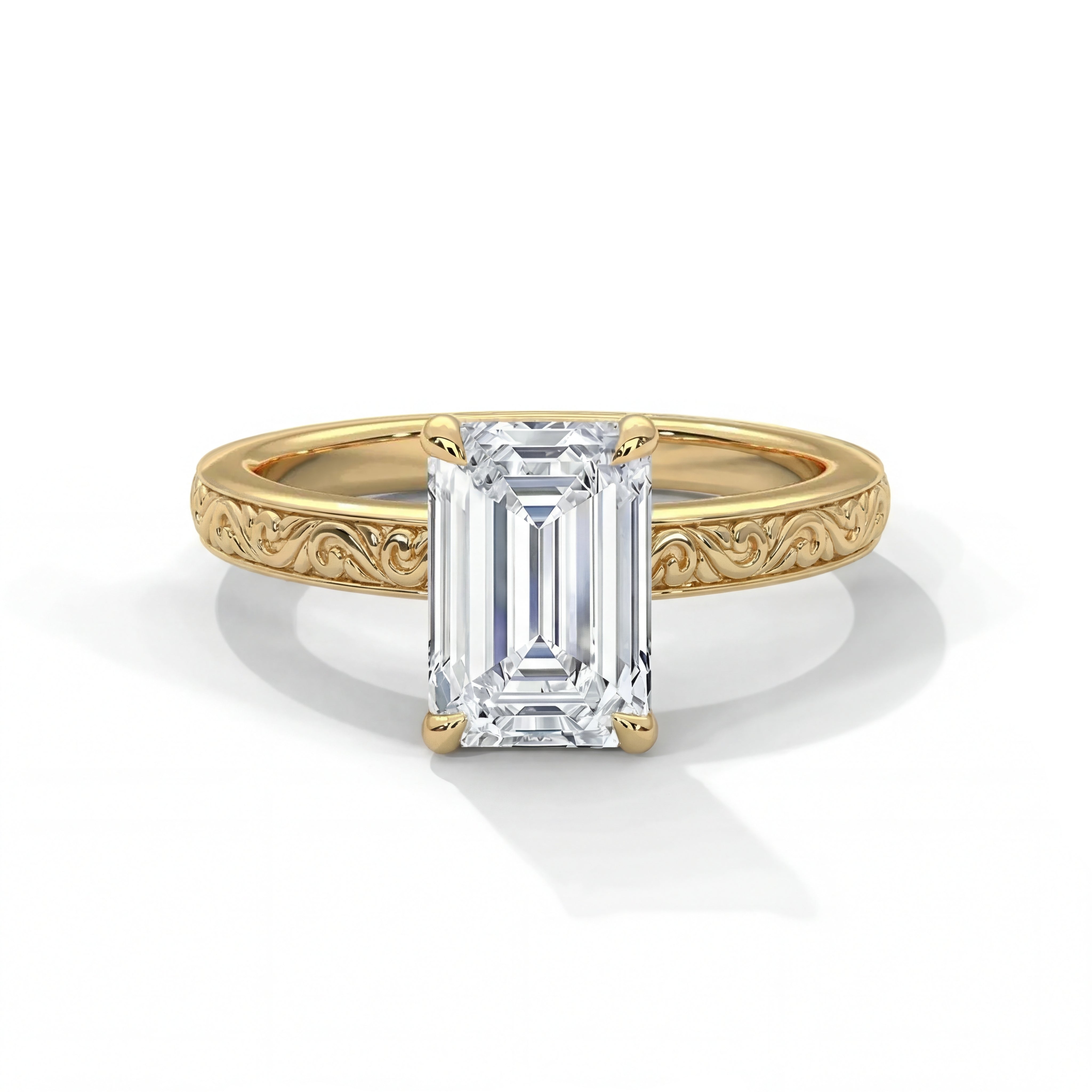 14k Yellow Gold / Emerald