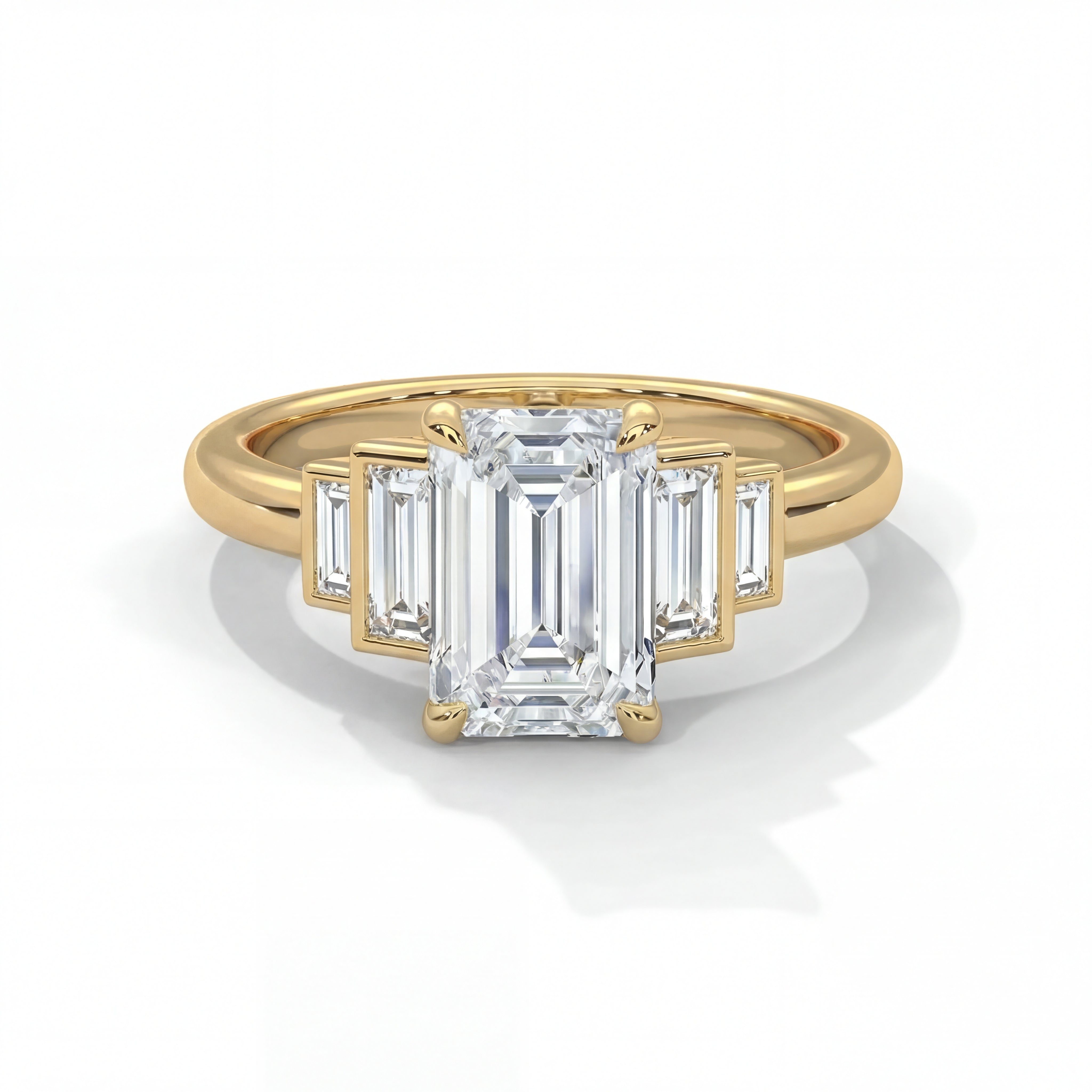 14k Yellow Gold / Emerald