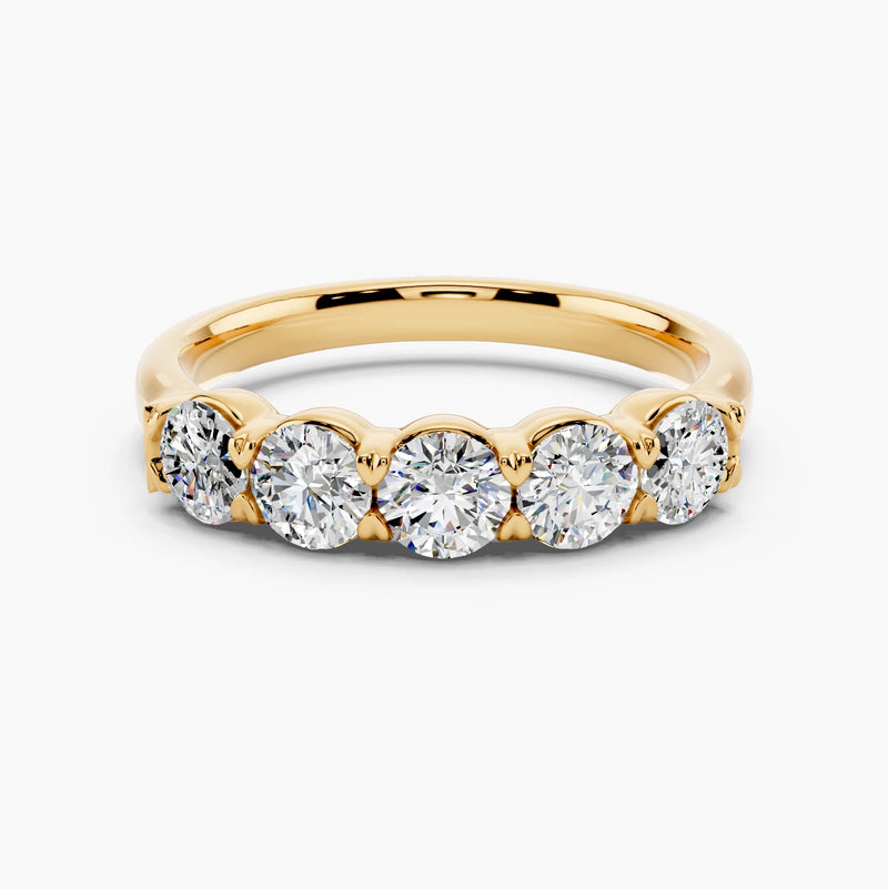 Five Stone Classic Basket Diamond Ring