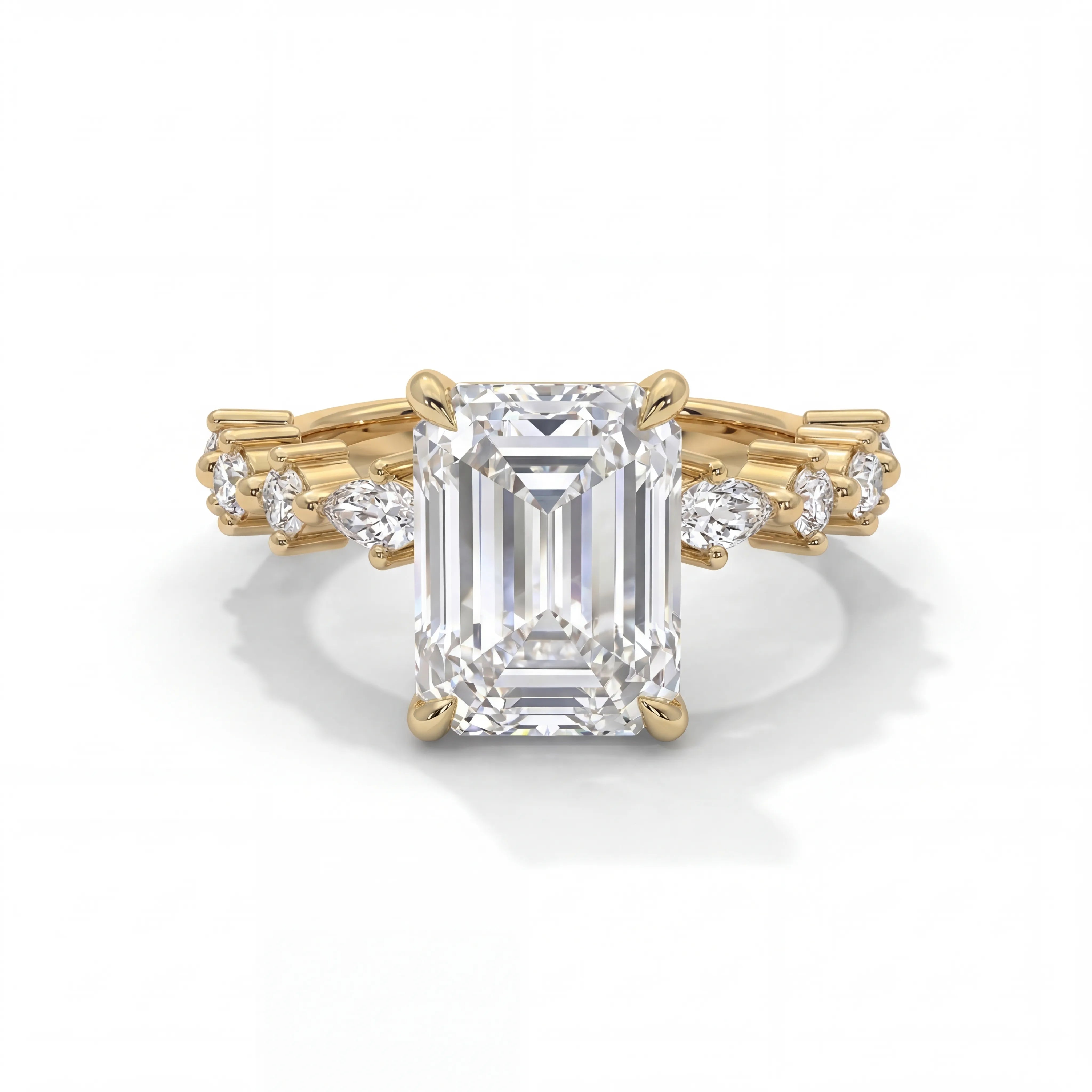 14k Yellow Gold / Emerald