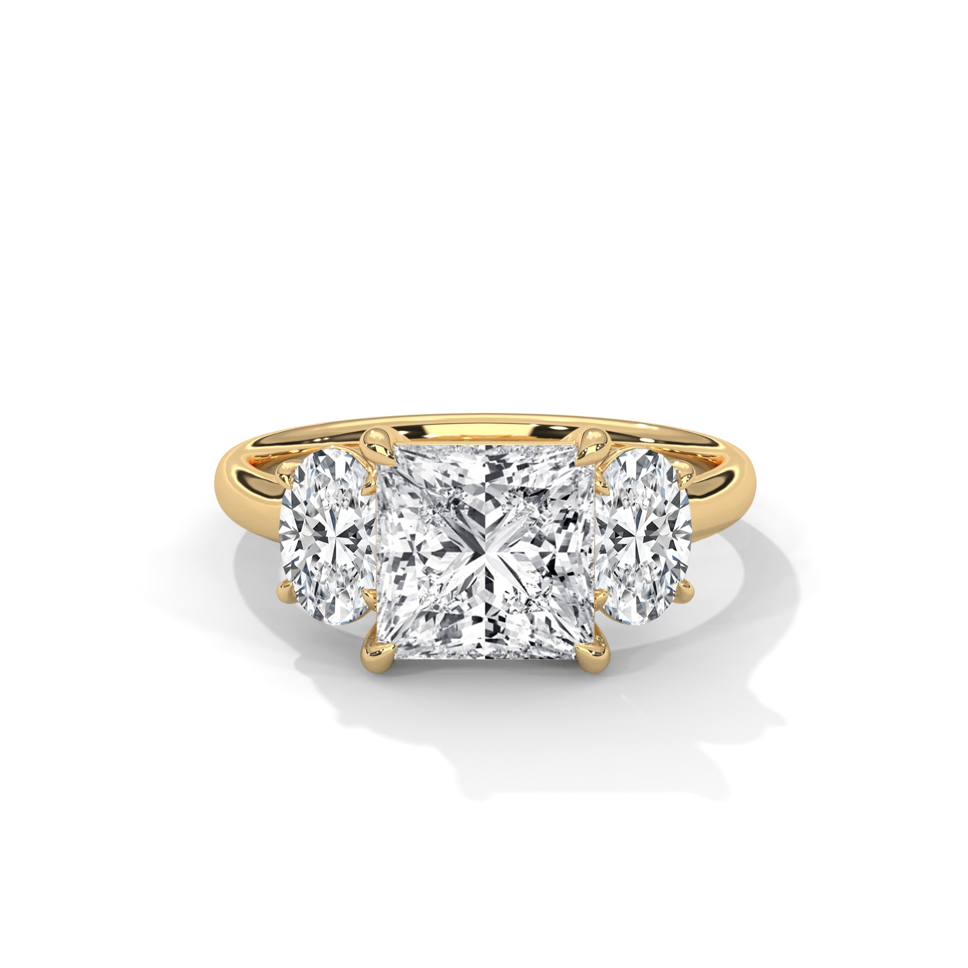 14k Yellow Gold / Princess