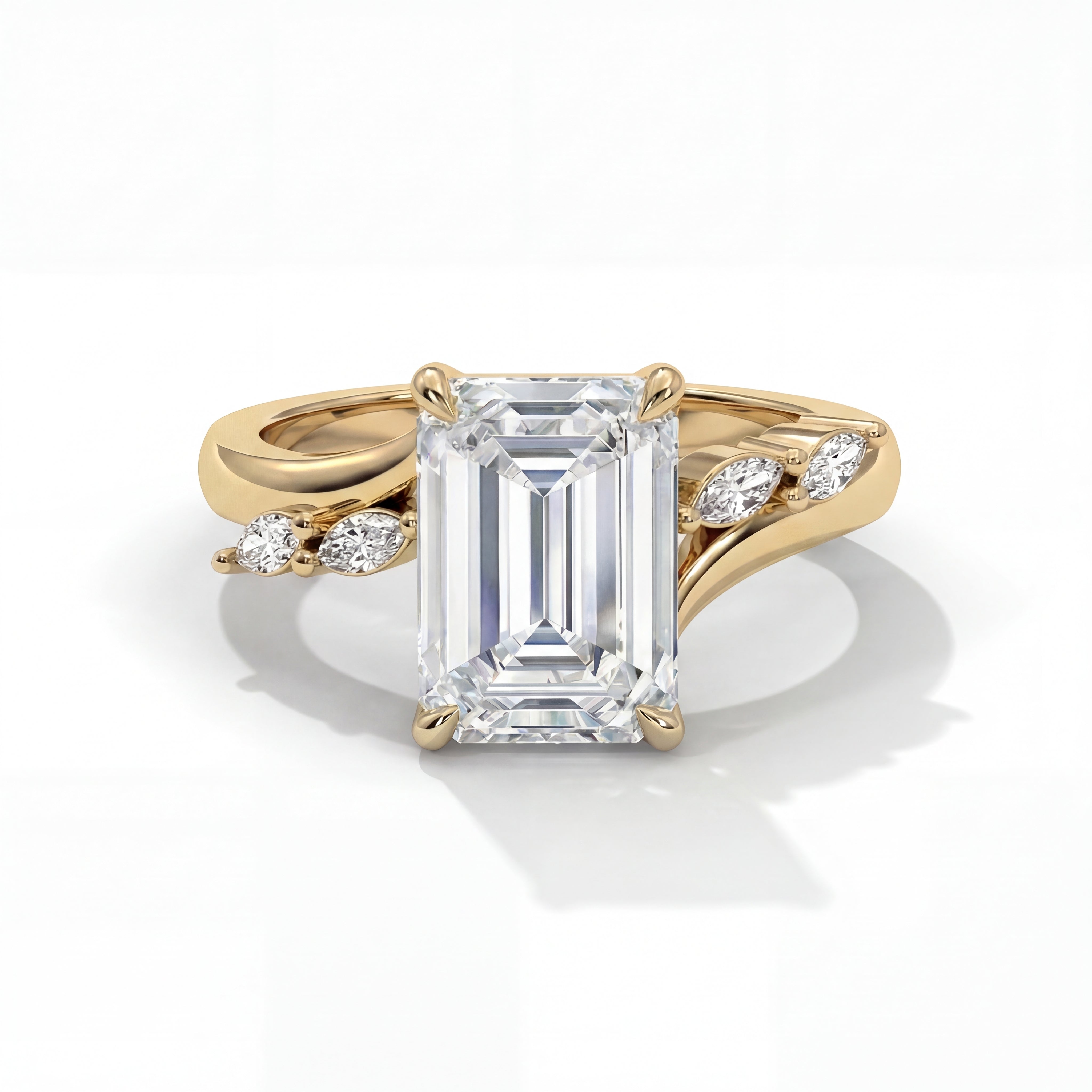 14k Yellow Gold / Emerald