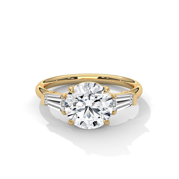 Three Stone Tapered Baguette Diamond Setting