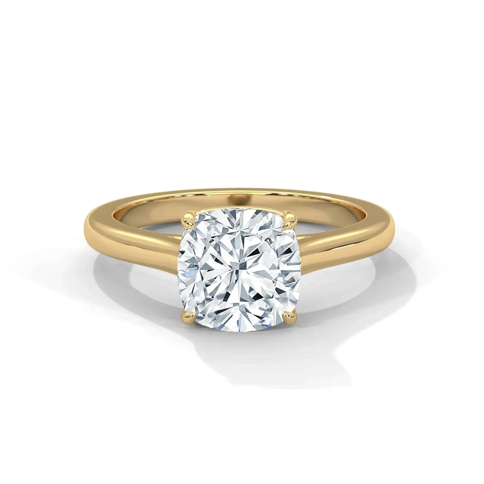 14k Yellow Gold / Cushion