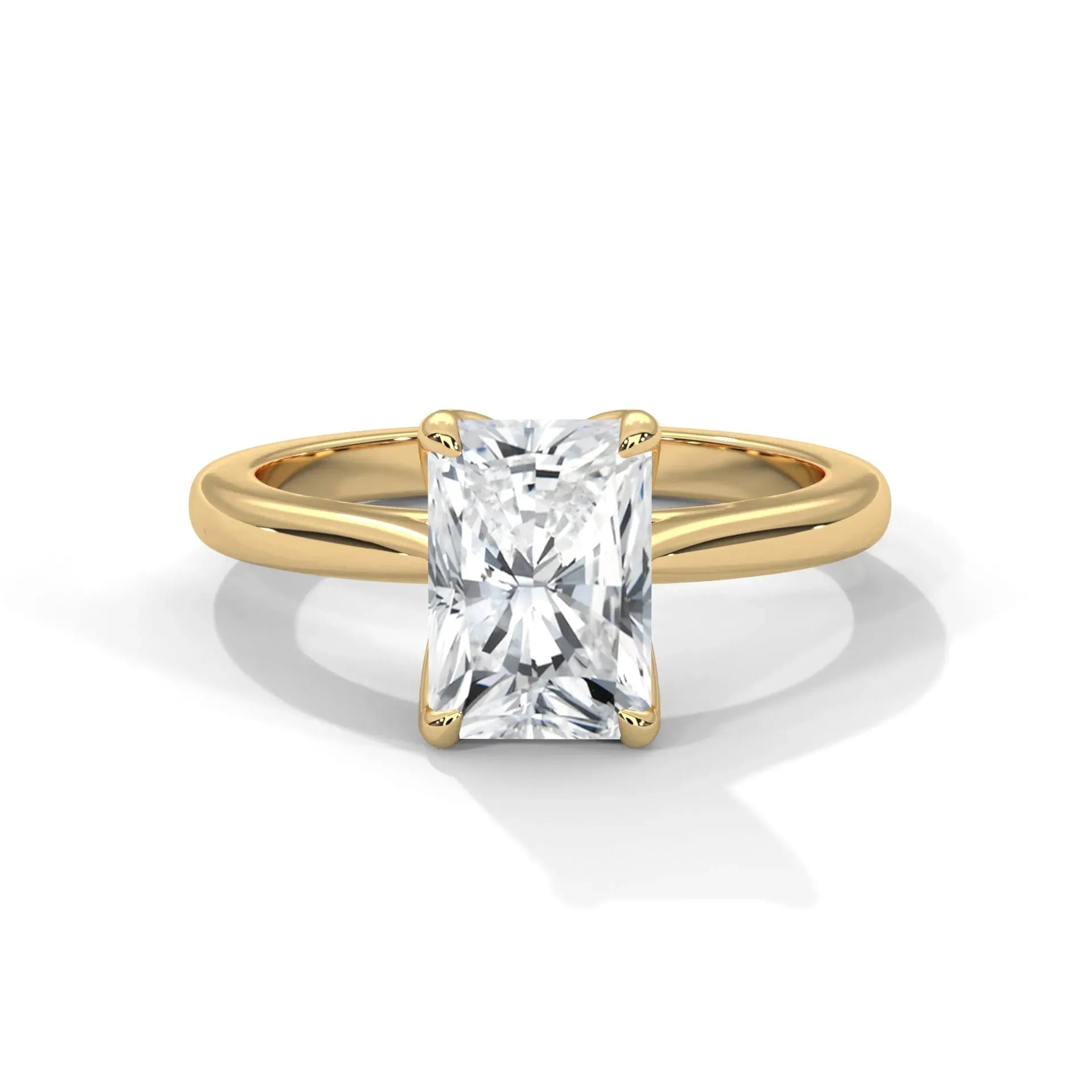 14k Yellow Gold / Radiant