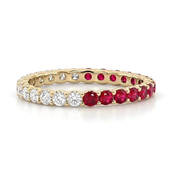 Ruby and Diamond Eternity Band