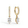 Marquise Pavé Lab-Grown Diamond Hoop Earrings