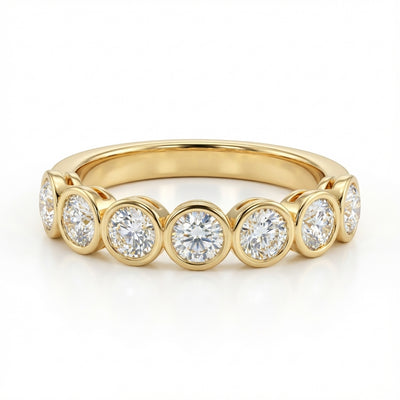 Seven-Stone Lab Grown Diamond Bezel Ring - 1 ctw