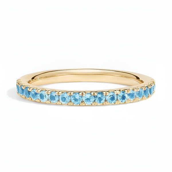 Blue Topaz Pave Band