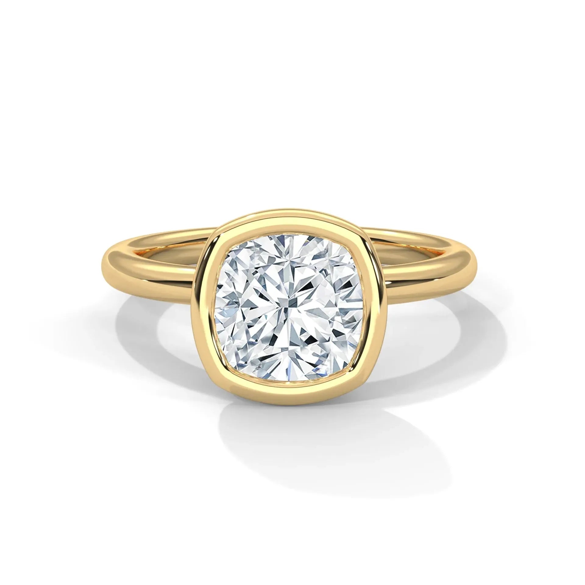 14k Yellow Gold / Cushion