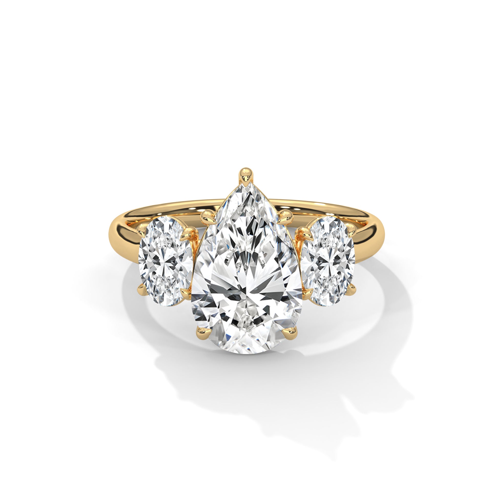 14k Yellow Gold / Pear