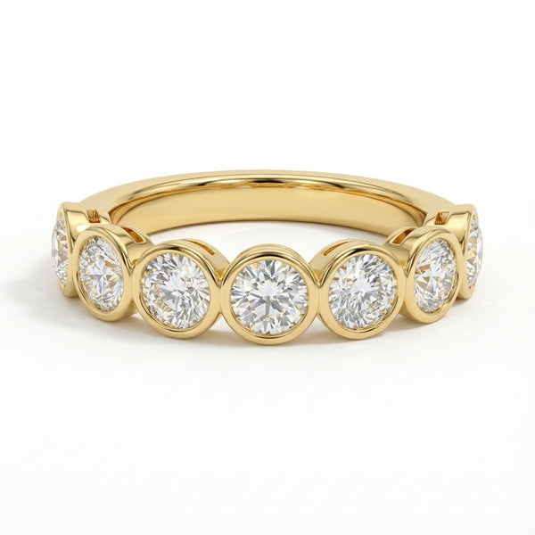 Seven-Stone Lab Grown Diamond Bezel Ring - 1.5 ctw