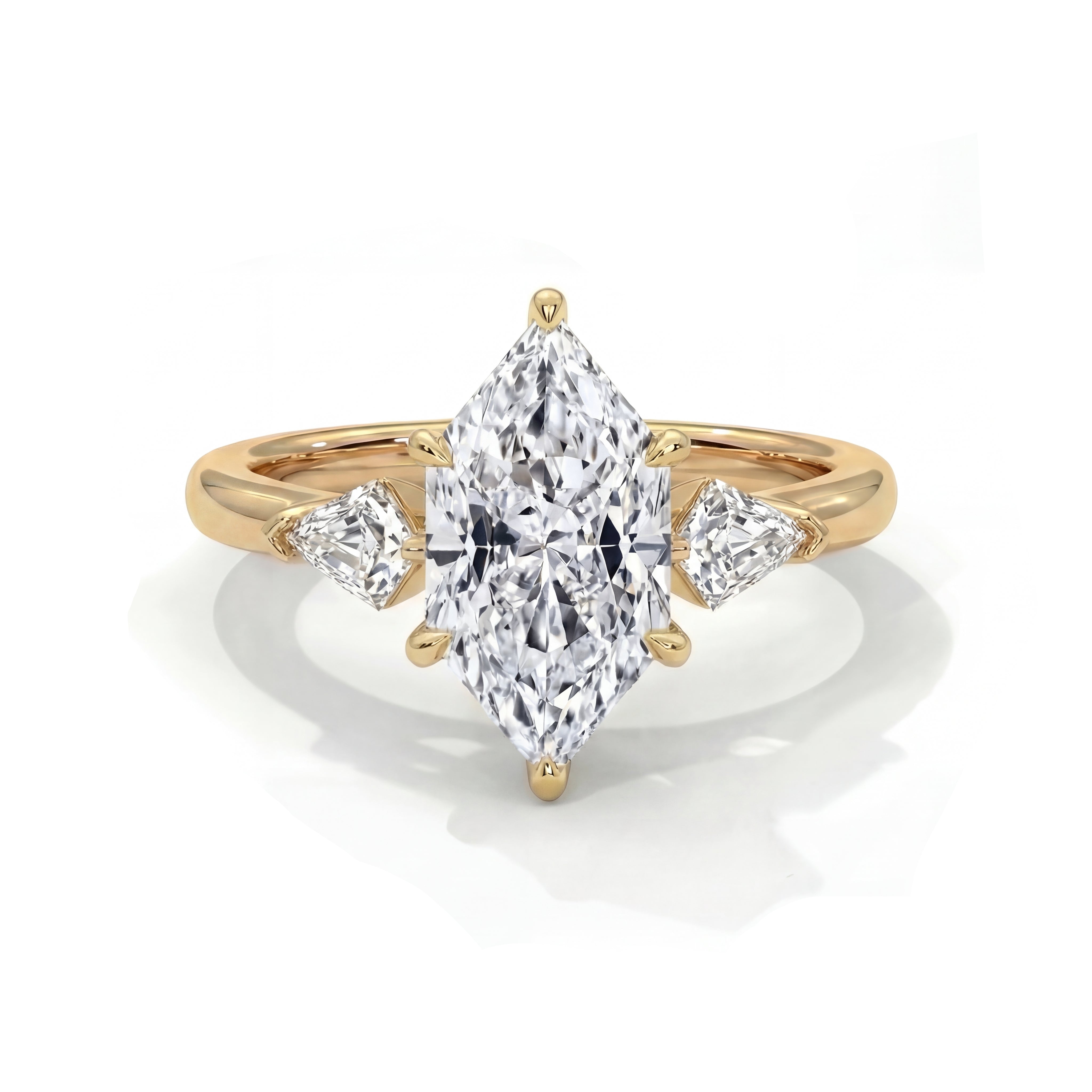 14k Yellow Gold / Dutch Marquise