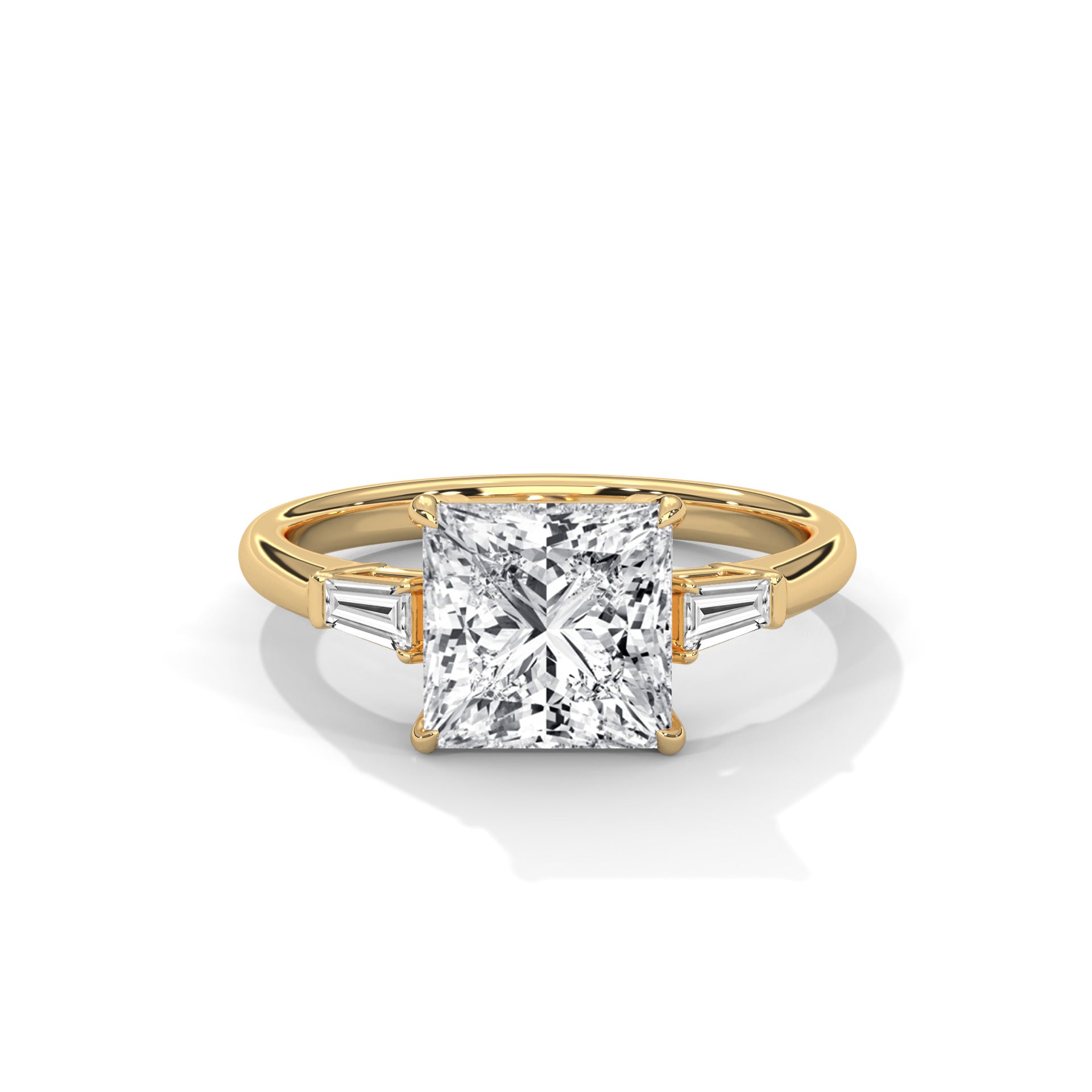 14k Yellow Gold / Princess