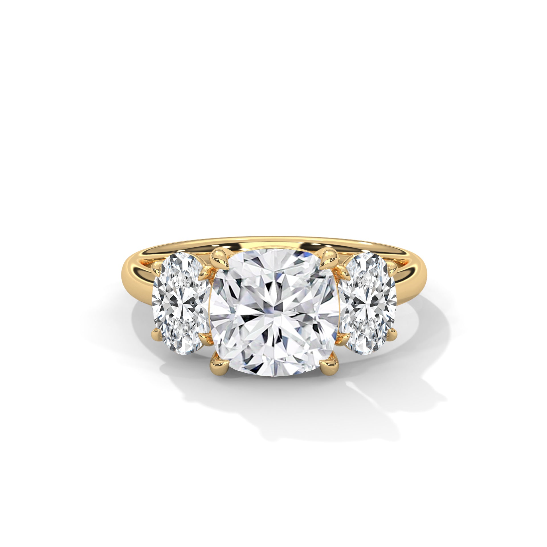 14k Yellow Gold / Cushion