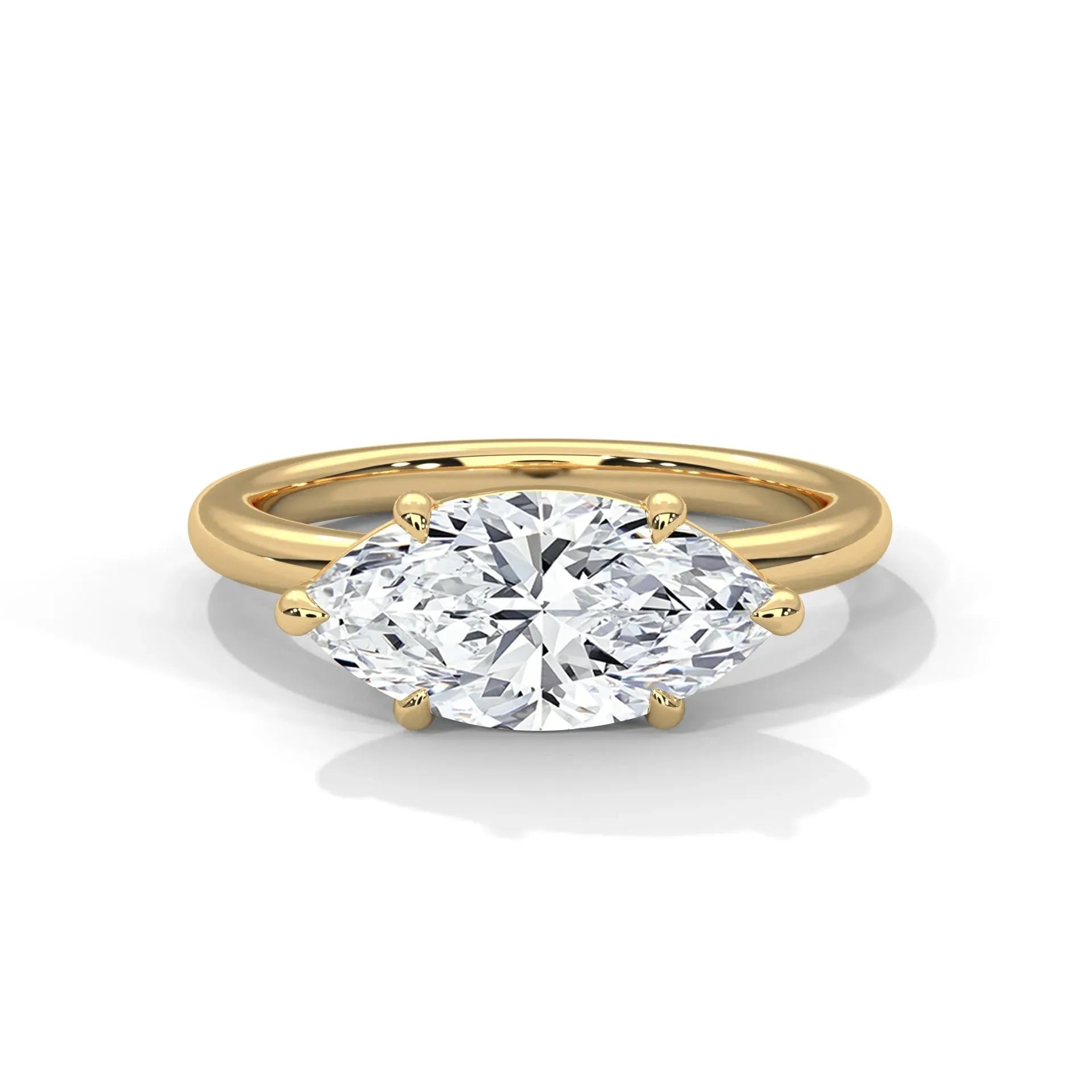 14k Yellow Gold / Marquise