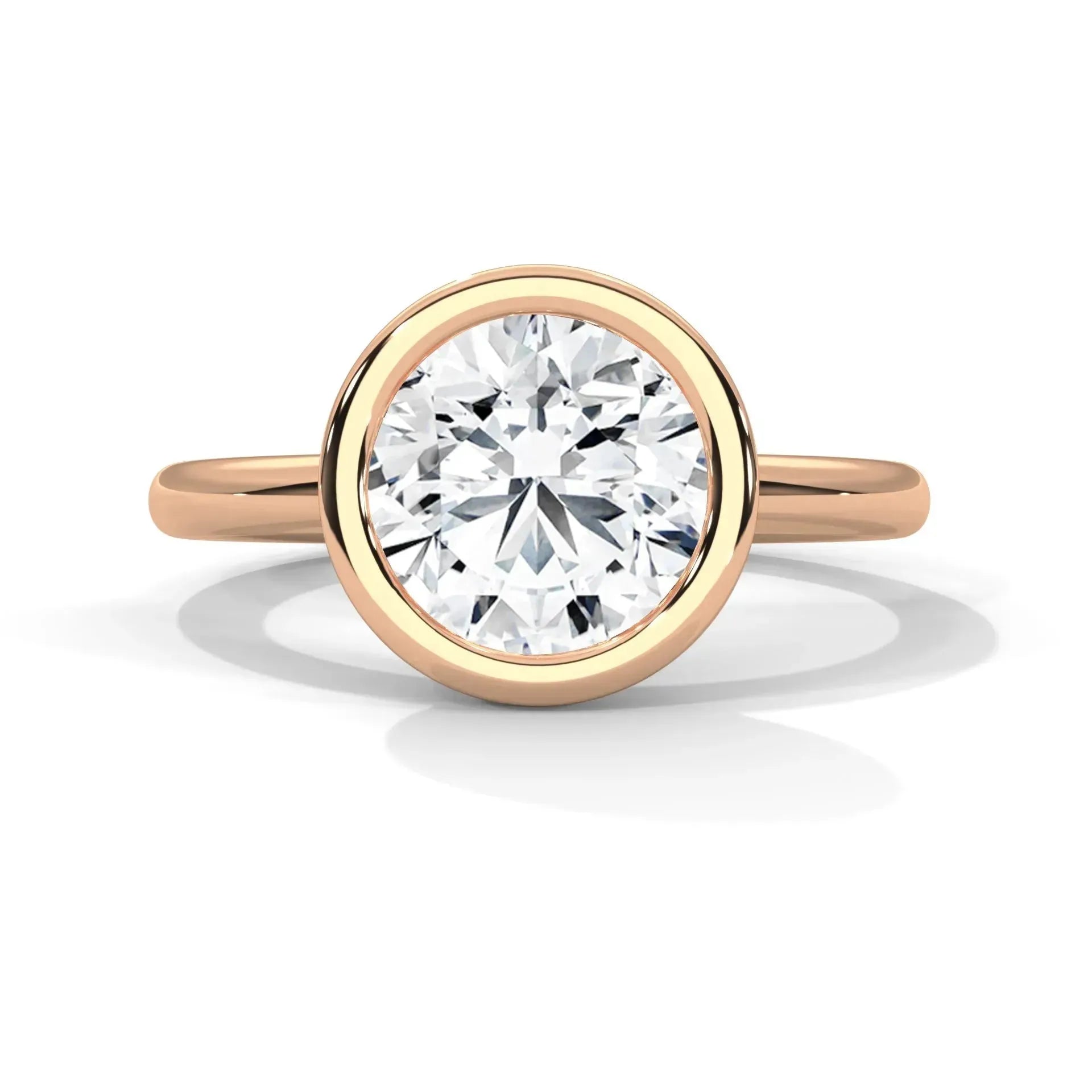 14k Yellow Gold / Round