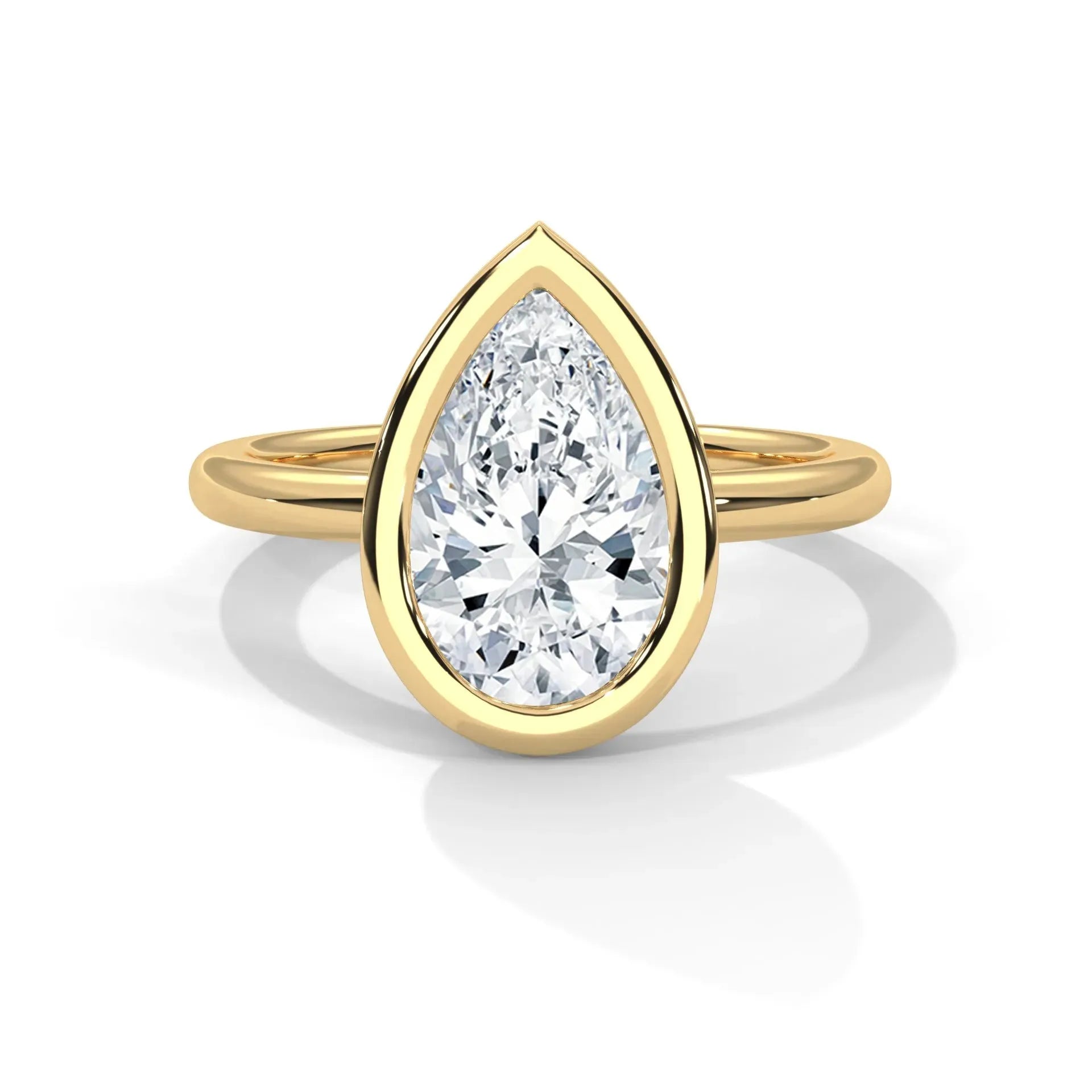 14k Yellow Gold / Pear