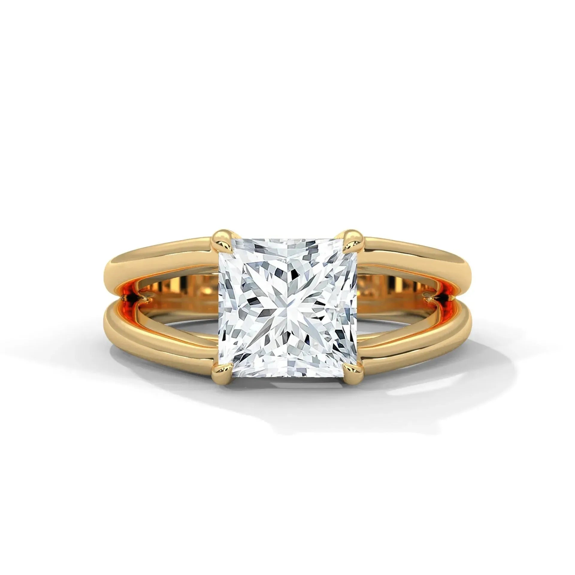 14k Yellow Gold / Princess