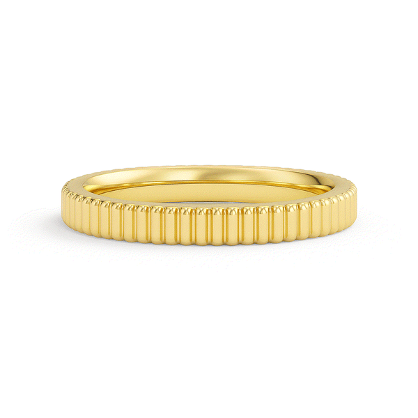 Ribbed Texture Wedding Band